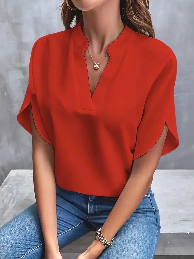 Noreen | V-Neck Flowing Blouse