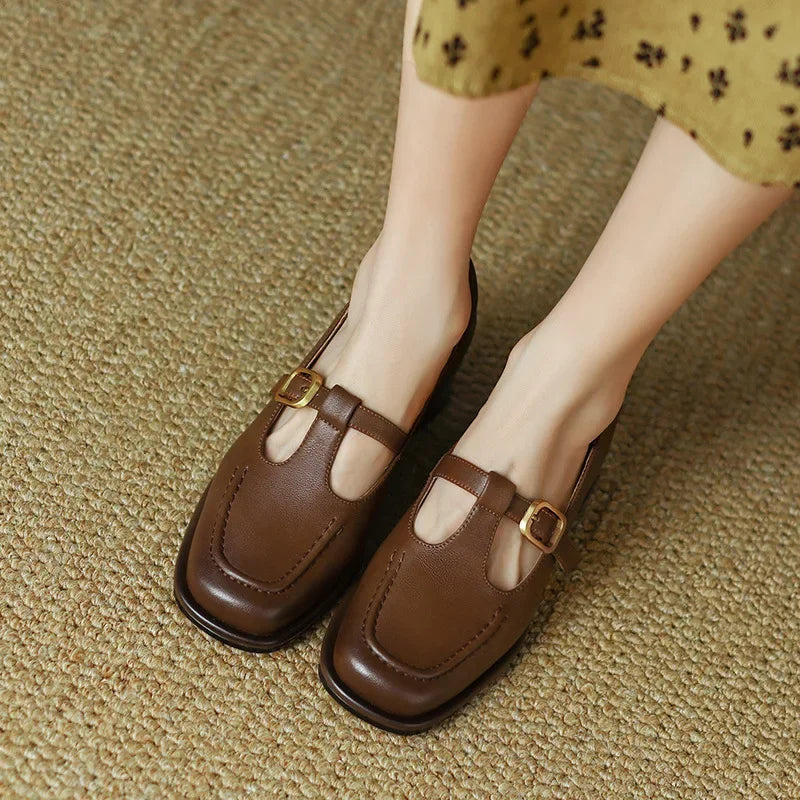 Rosalind | Square-Toe Block Heel Mary Janes