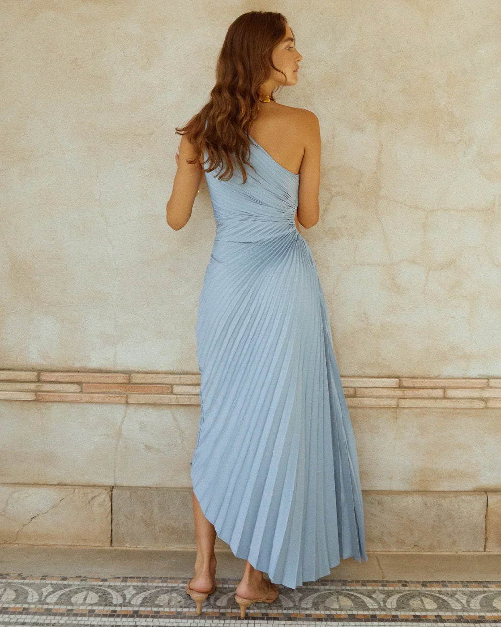 Adriana | One-Shoulder Pleated Gown