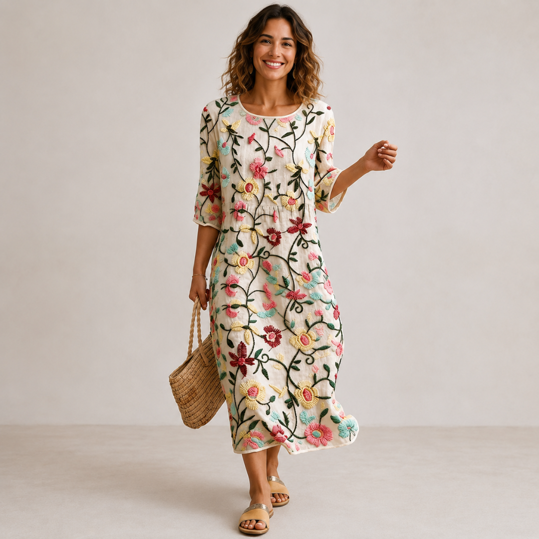 Lenora | Floral Button Dress