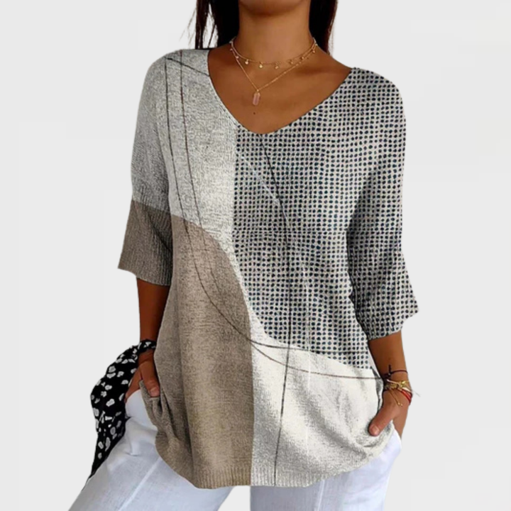Abigail | Print Geometric Jumper