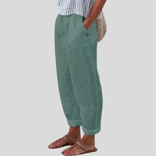 Emilia | Linen-Cotton Trousers