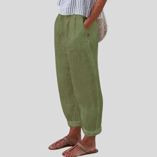 Emilia | Linen-Cotton Trousers