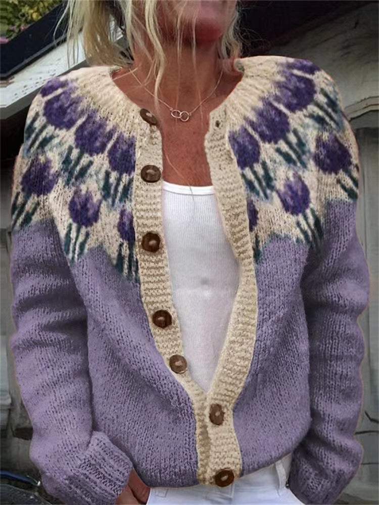 Philippa | Patterned Knit Cardigan