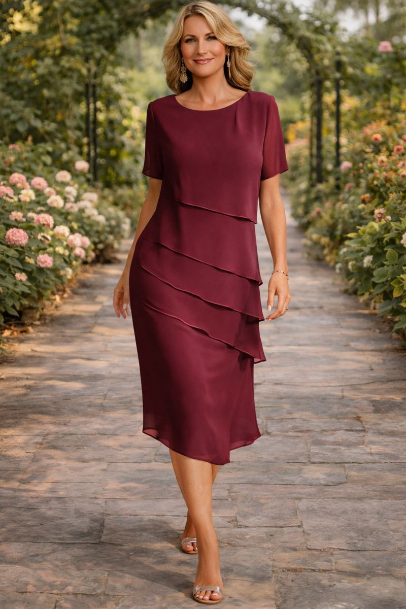 Elena | Chiffon Midi Dress