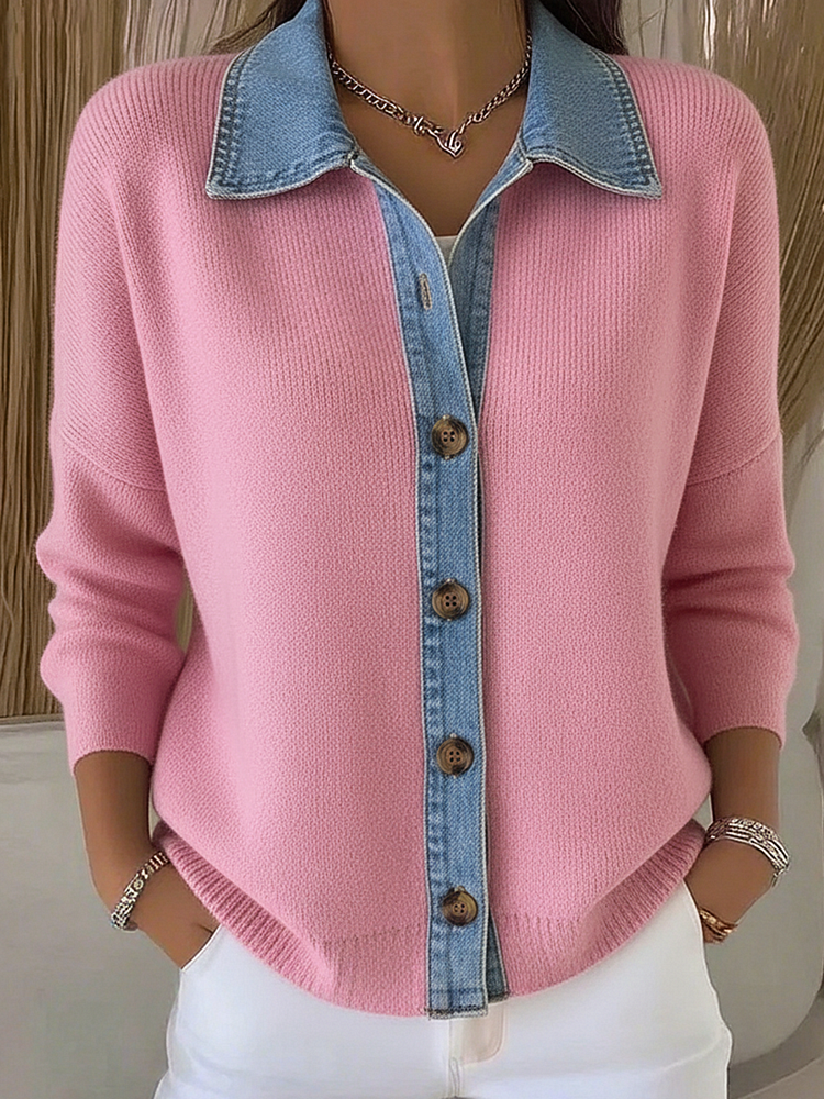 Penelope | Polo-Collar Knit Cardigan