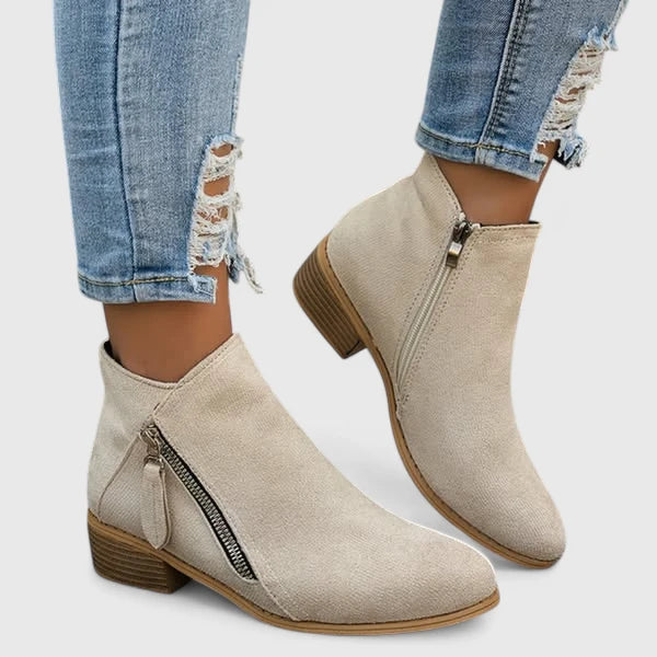 Eliza | Zip-Detail Ankle Boots