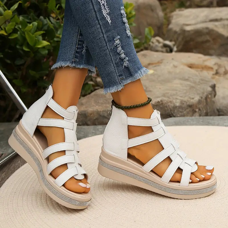 Clarissa | Rhinestone Comfort Sandals