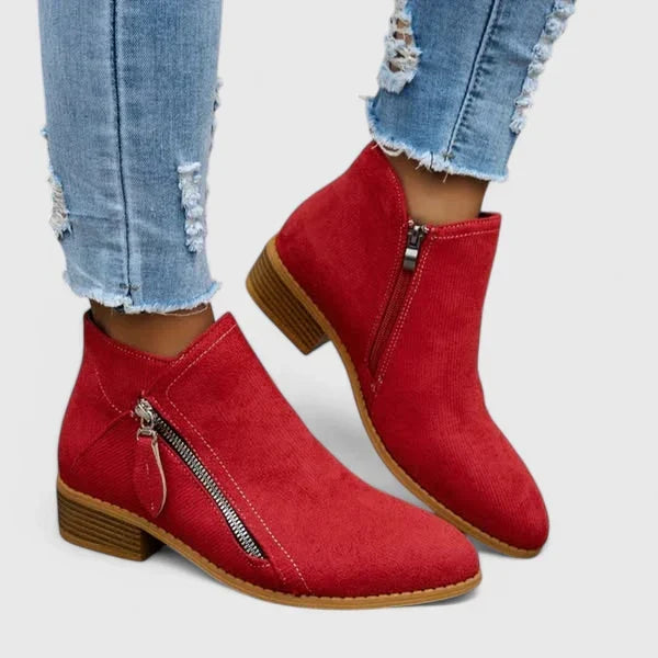 Eliza | Zip-Detail Ankle Boots