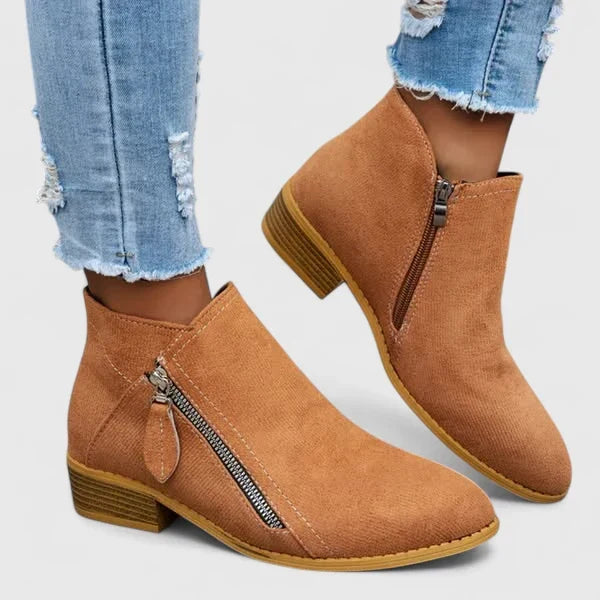 Eliza | Zip-Detail Ankle Boots