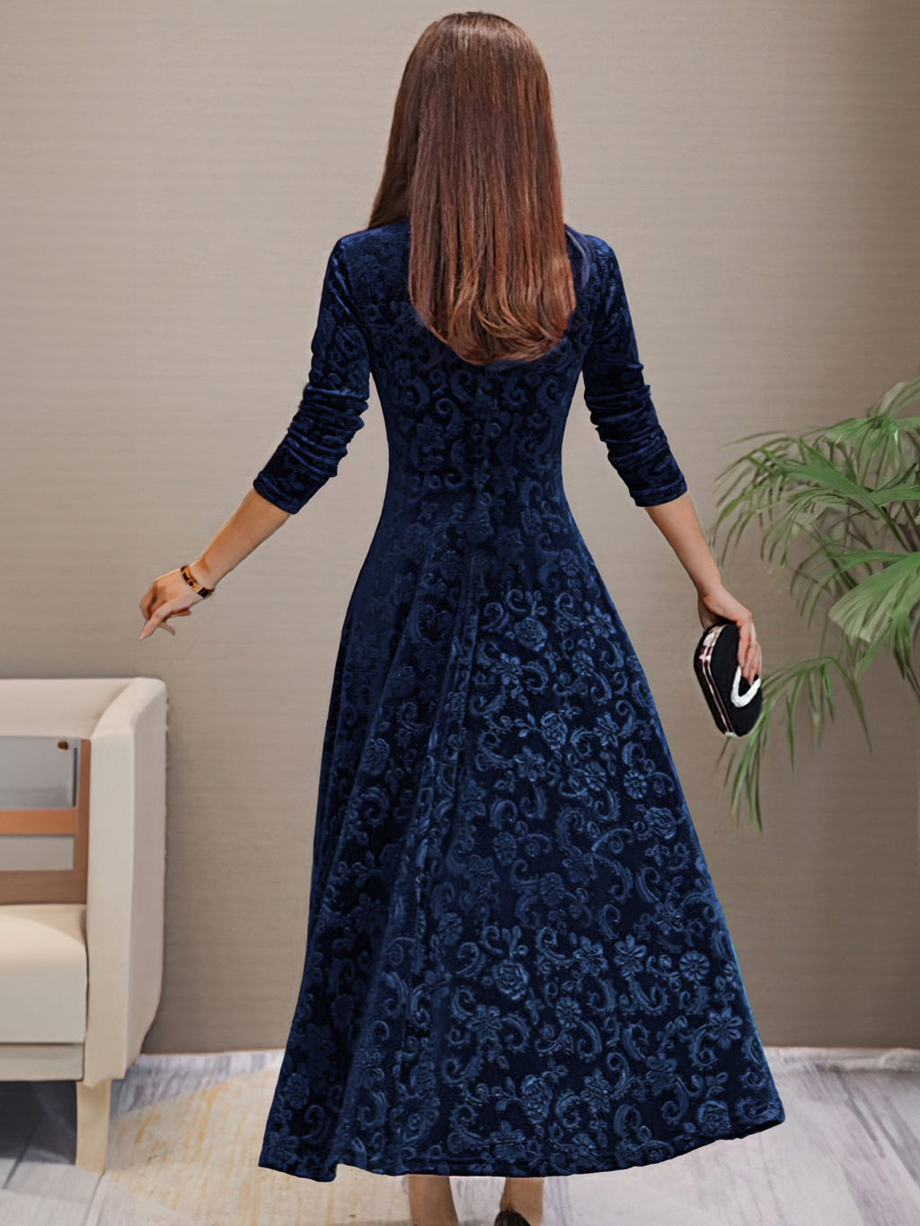Clarissa | Festive Long-Sleeve Dress