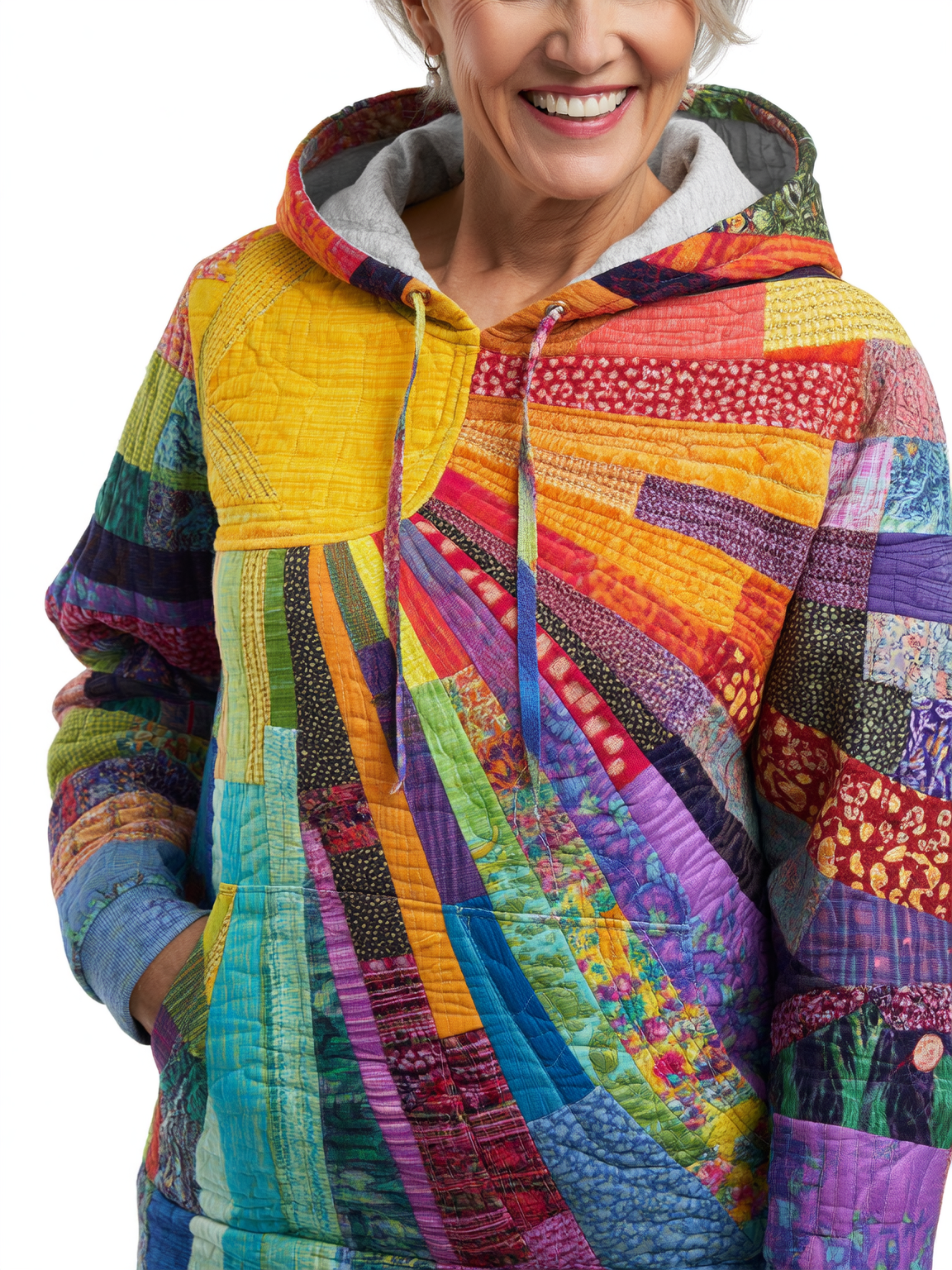 Rosanna | Patchwork Print Hoodie