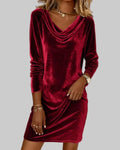 Beatrice | Draped Cowl-Neck Dress
