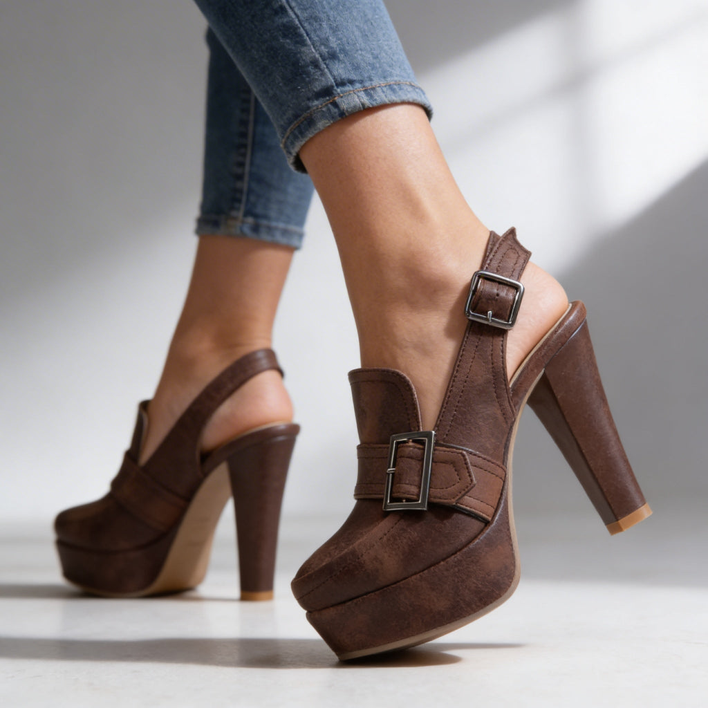 Felicity | Platform Slingback Block Heel