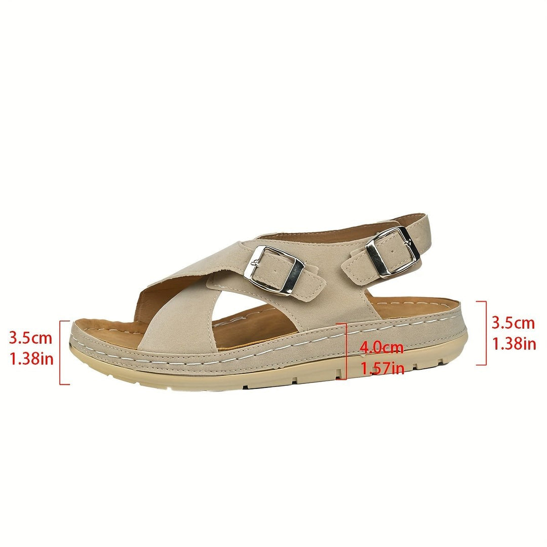 Aurelia Double Buckle Platform Sandals