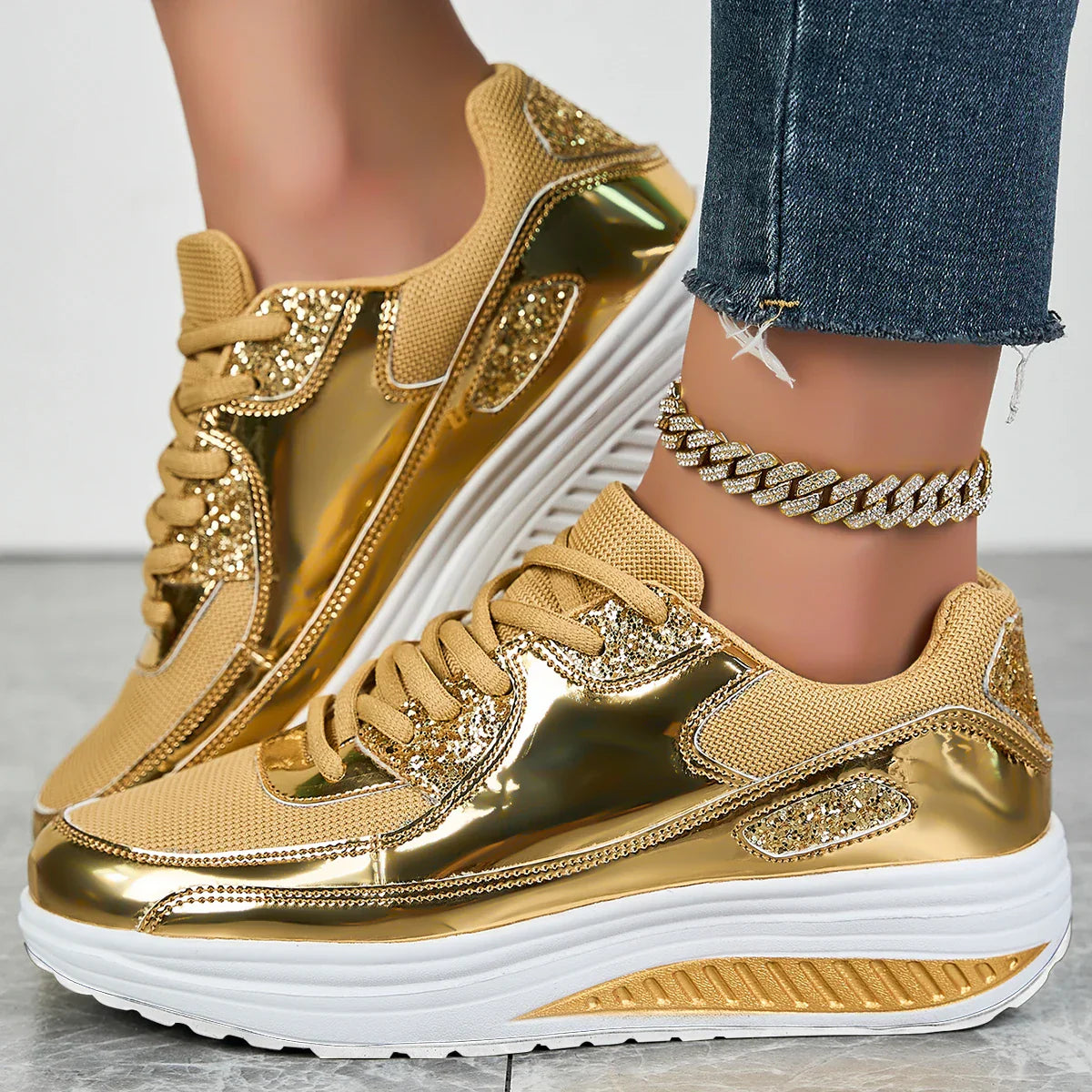Aurelia | Sparkle Platform Trainers