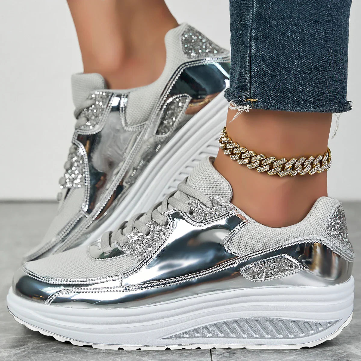 Aurelia | Sparkle Platform Trainers