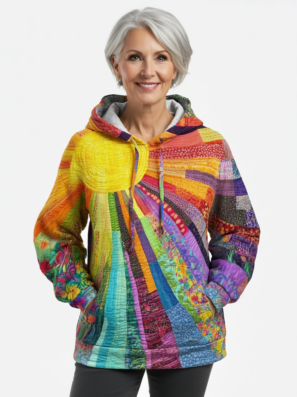 Rosanna | Patchwork Print Hoodie