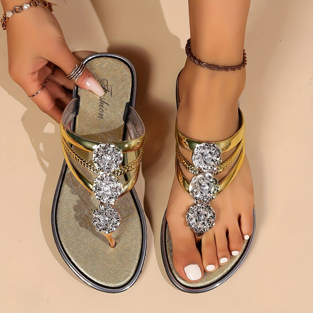 Celestine | Crystal-Strap Glam Sandals