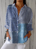 Jolie | Patchwork Geometric Blouse