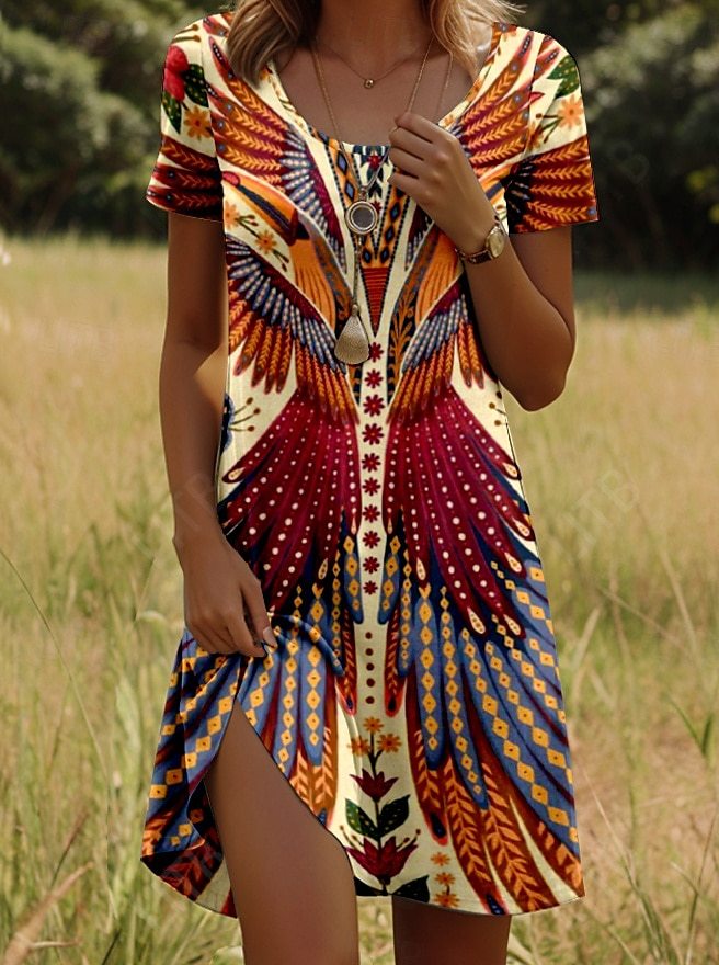 Julia | Boho Print Dress