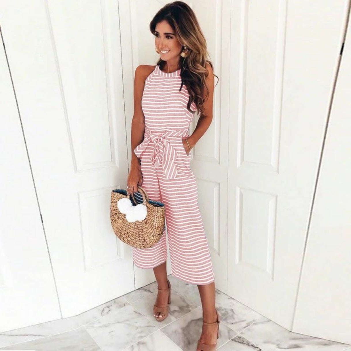 Sandra | Striped Jumpsuit