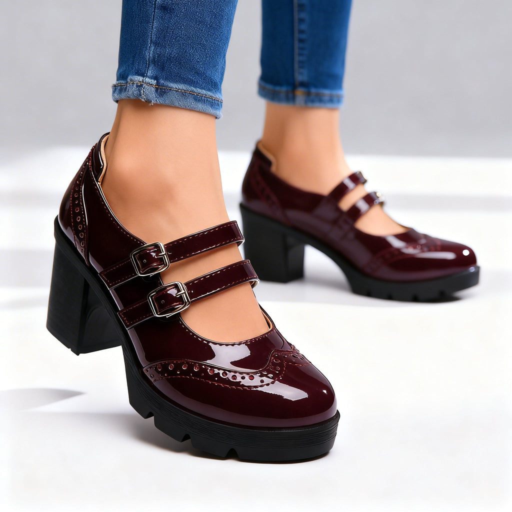 Bridget | Double-Strap Platform Mary Jane Heel