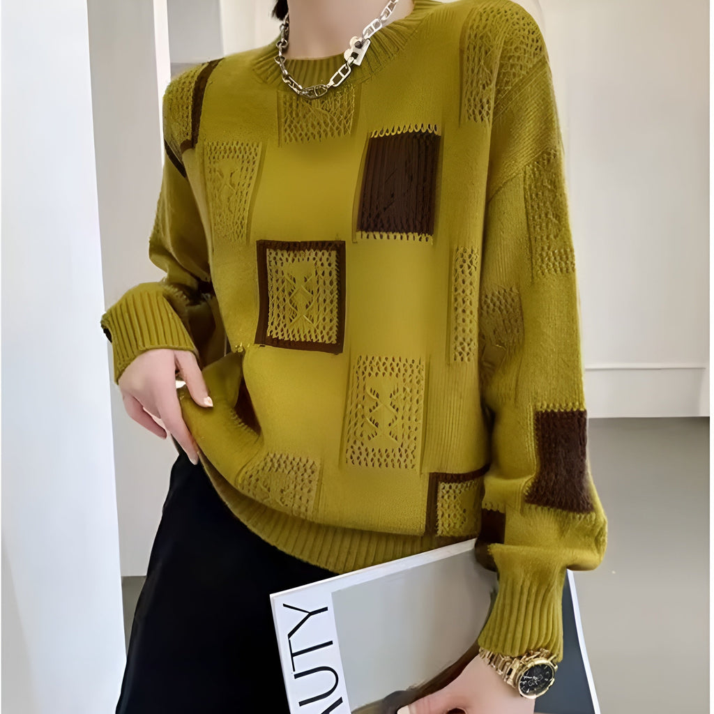 Faye | Patchwork Knit Jumper