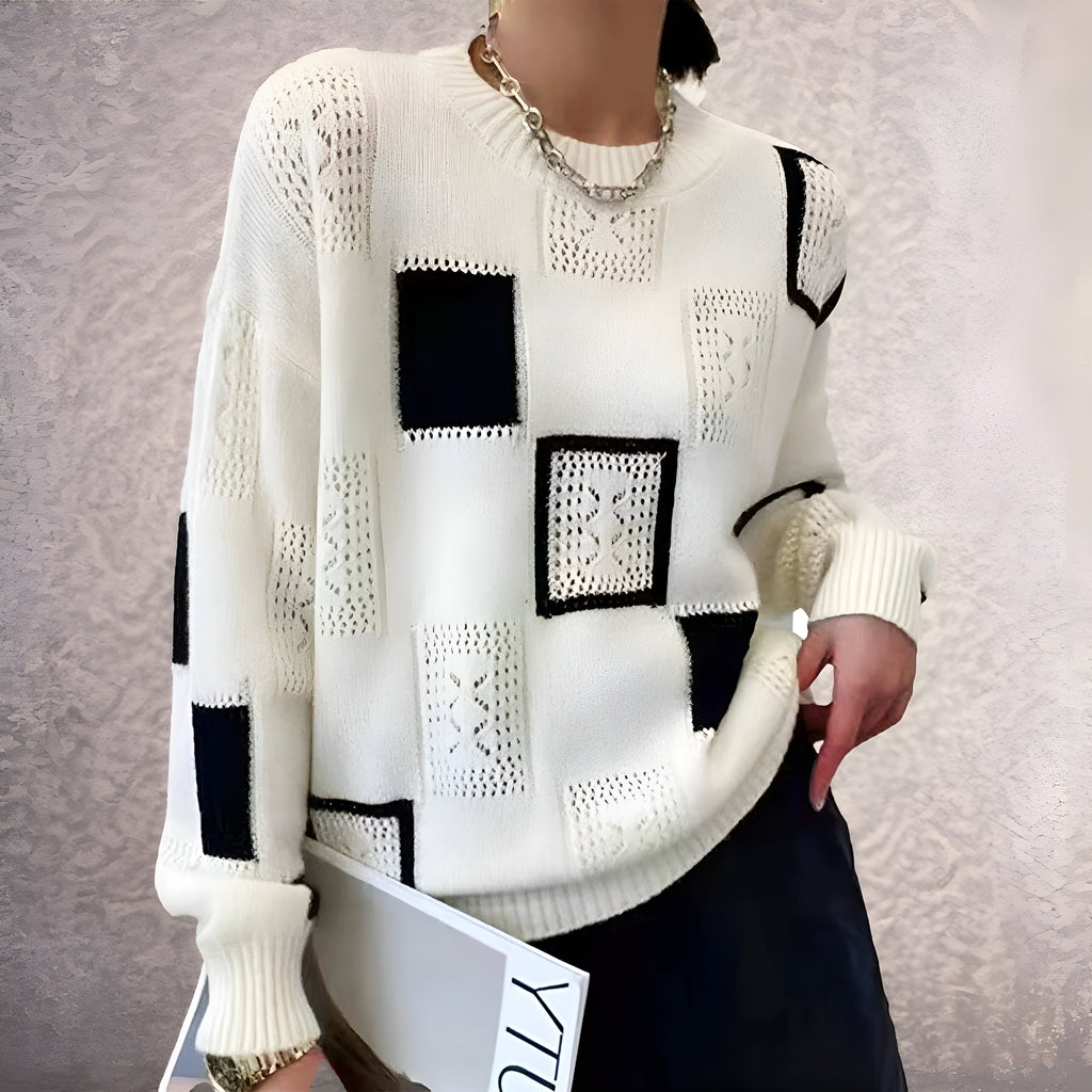 Faye | Patchwork Knit Jumper