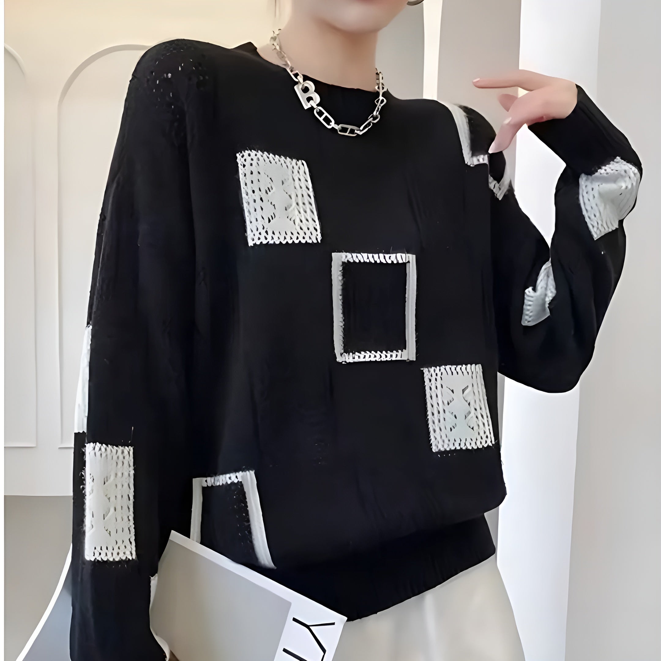 Faye | Patchwork Knit Jumper