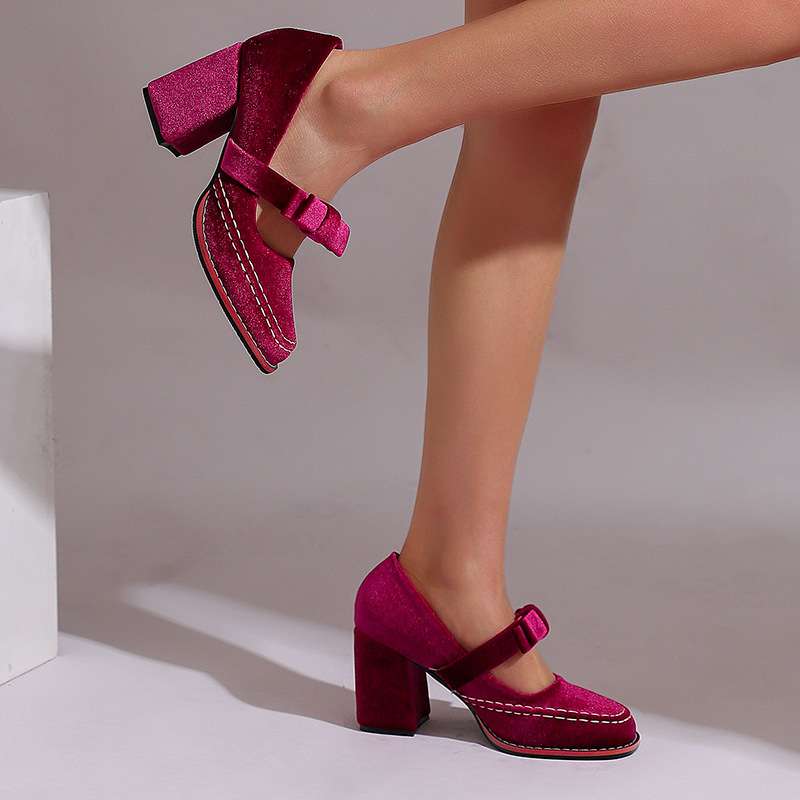 Corinne | Mary Jane Block Heel Pump