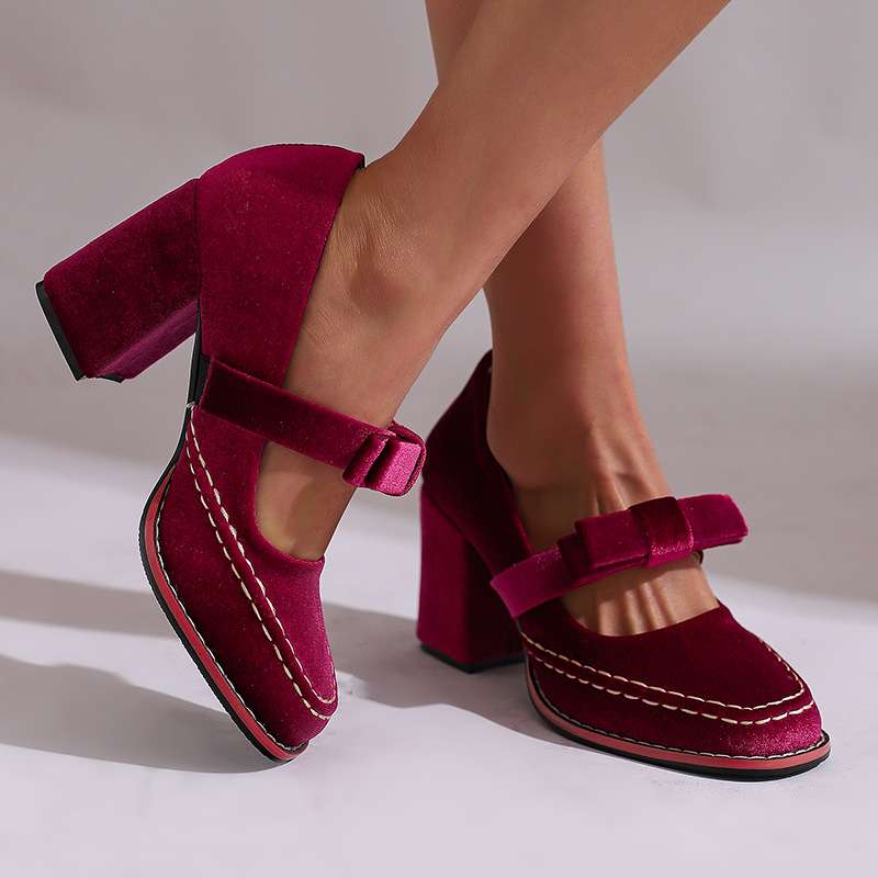 Corinne | Mary Jane Block Heel Pump