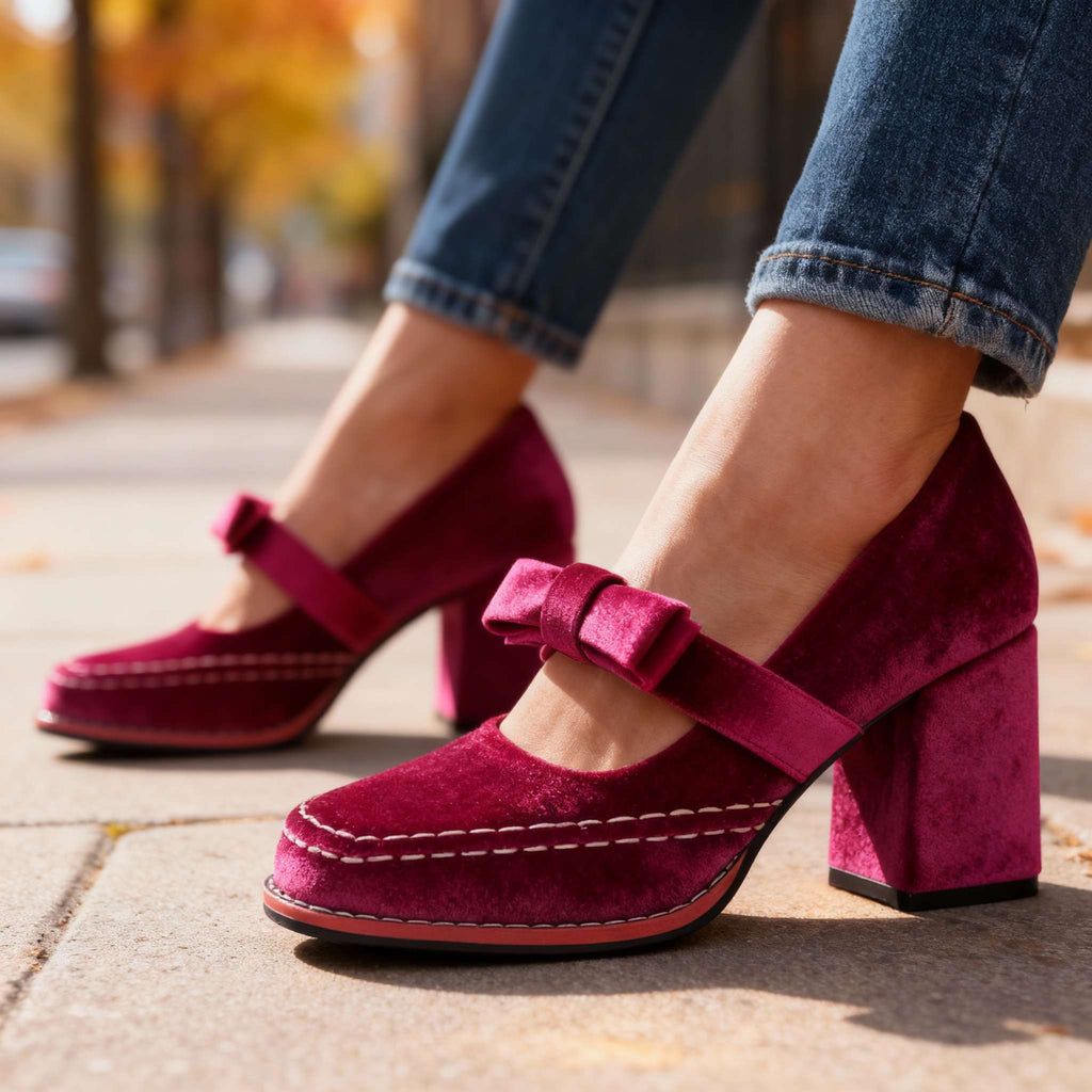 Corinne | Mary Jane Block Heel Pump