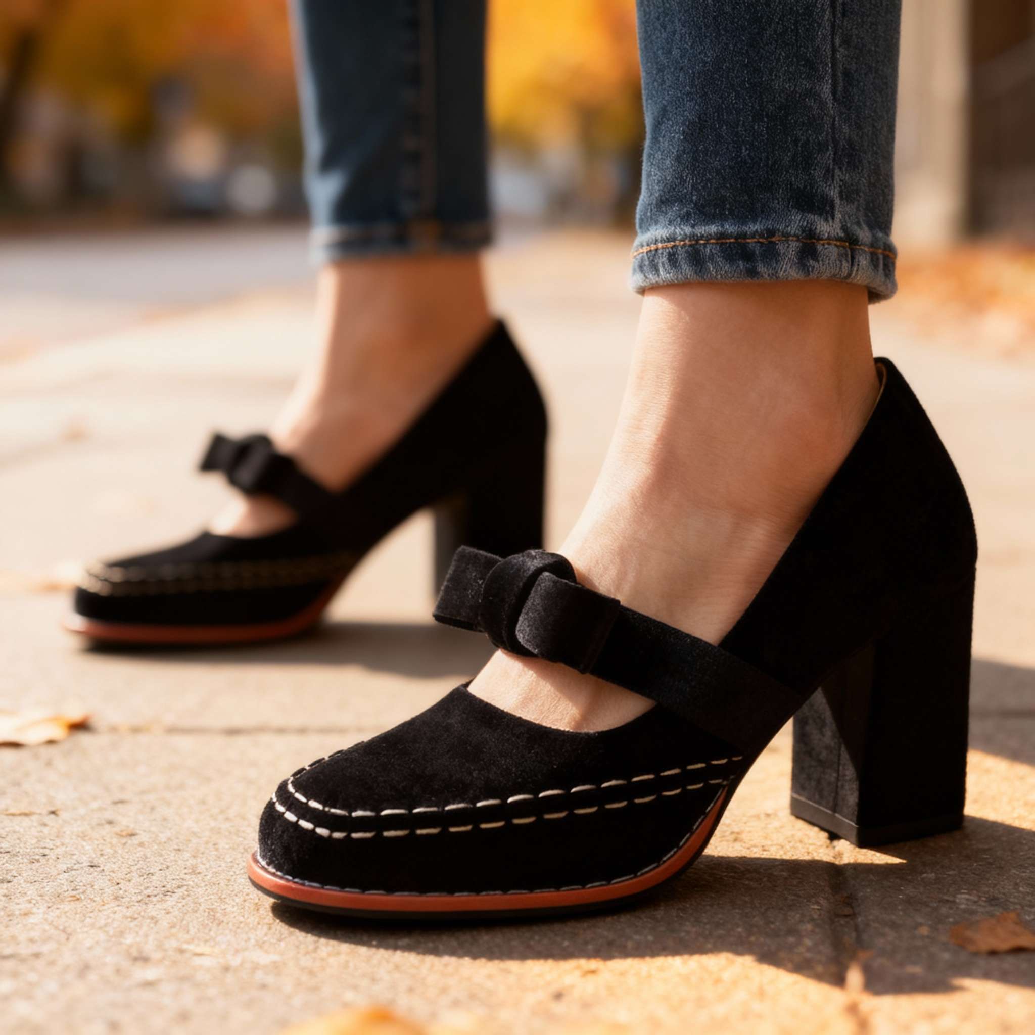 Corinne | Mary Jane Block Heel Pump