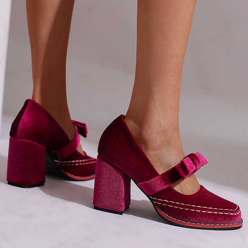 Corinne | Mary Jane Block Heel Pump