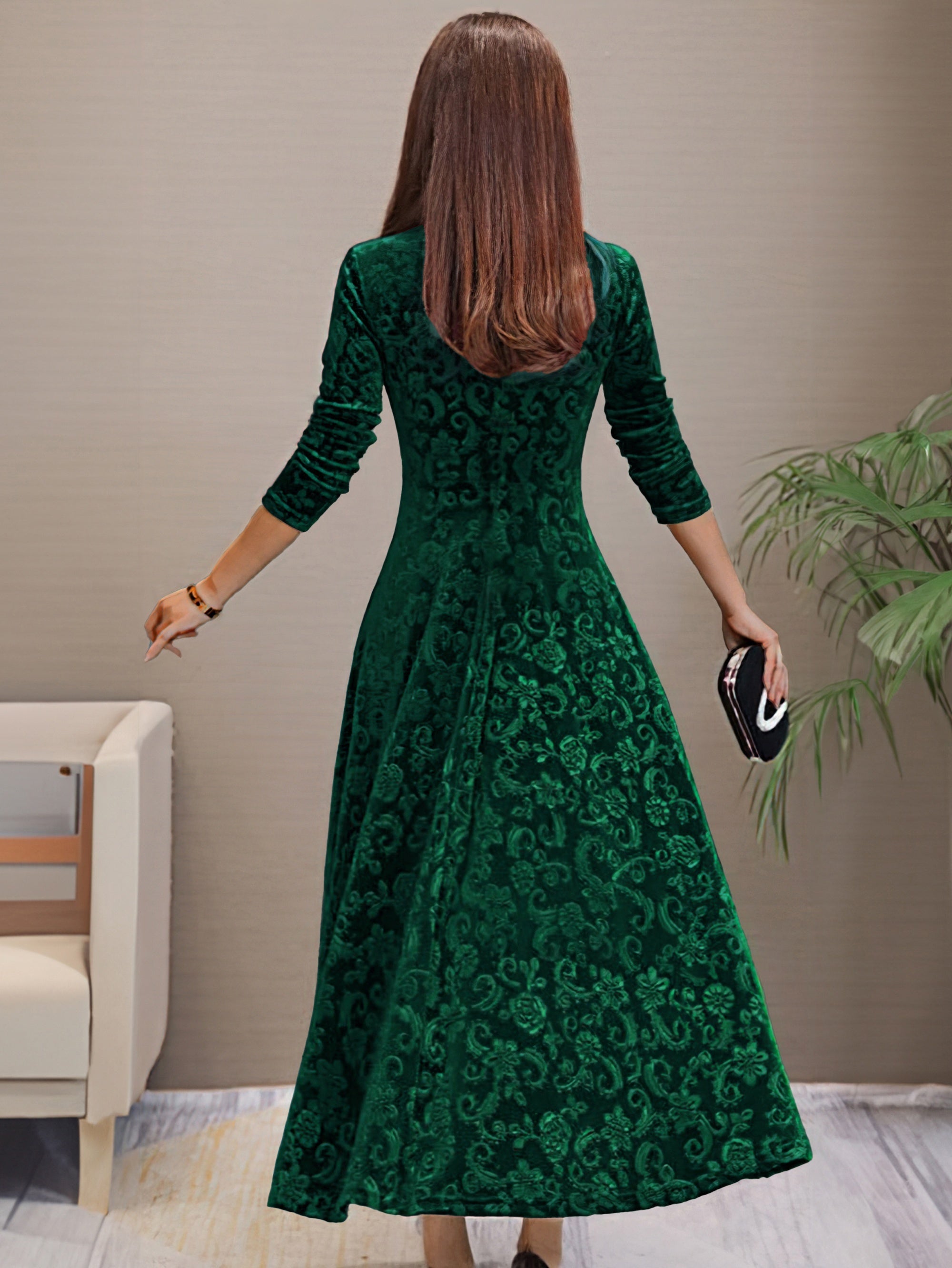 Clarissa | Festive Long-Sleeve Dress