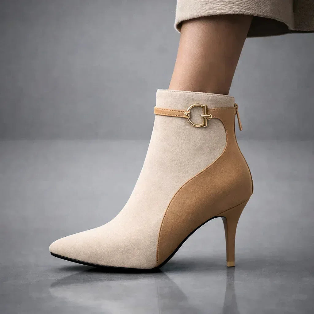 Elspeth | Two-Tone Heeled Boots