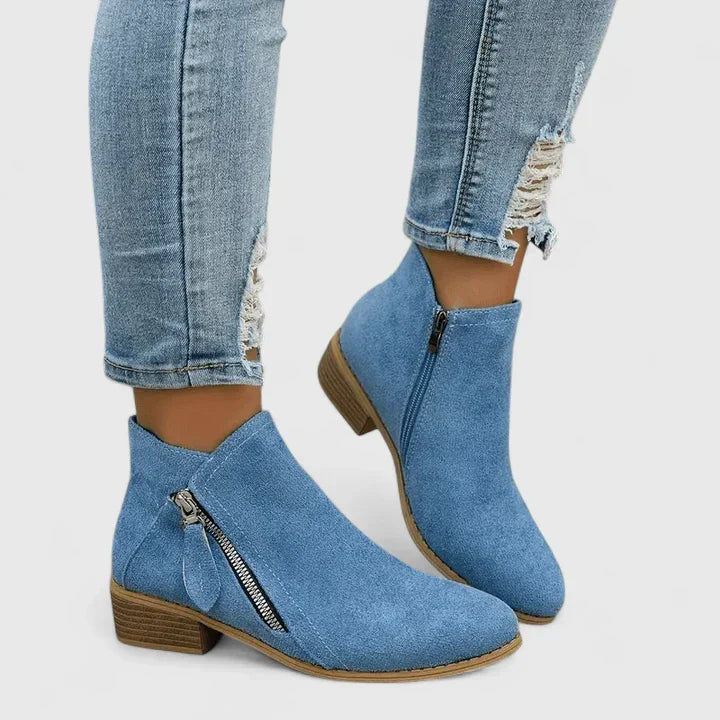 Eliza | Zip-Detail Ankle Boots