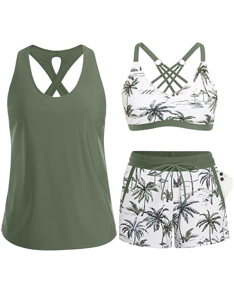 Maren | Three-Piece Tankini Swim Set