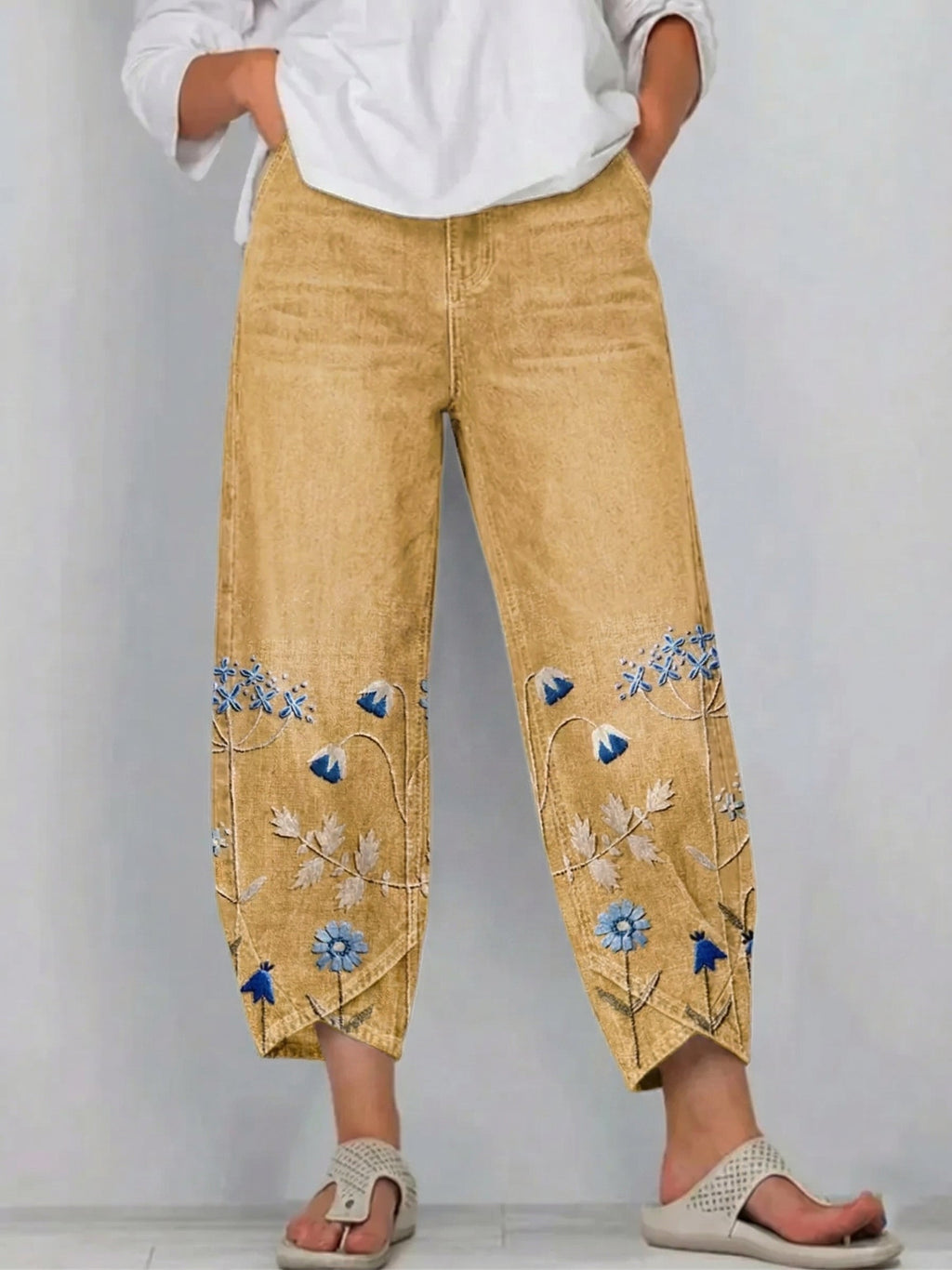Hazel | Embroidered Casual Trousers