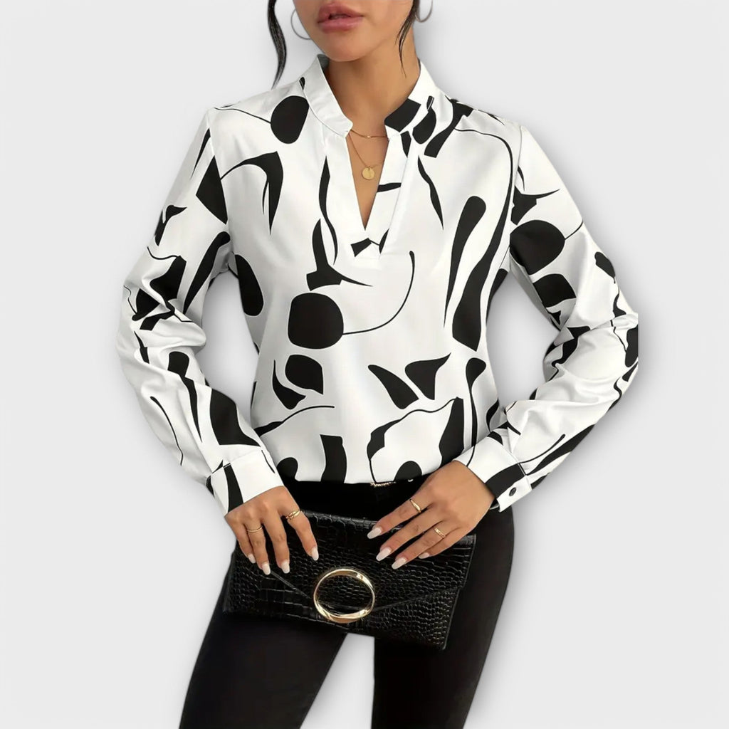 Lavinia | Geometric Print Blouse