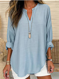 Alessandra | Long-Sleeve V-Neck Blouse