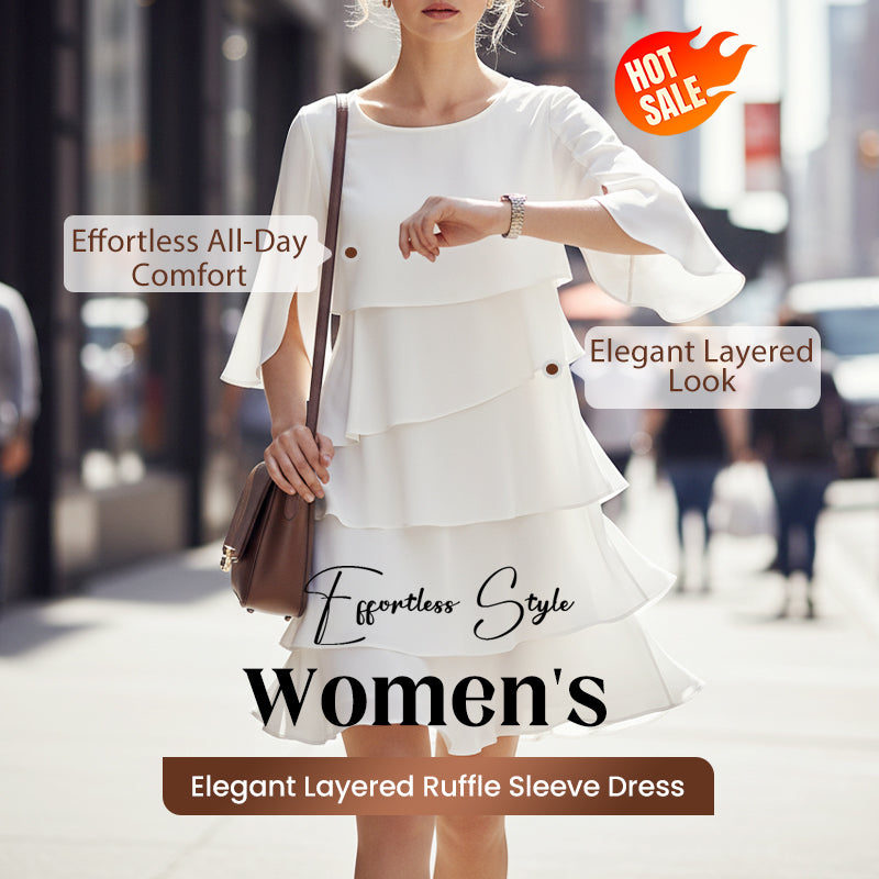 Adeline | Puff-Sleeve Layered Dress