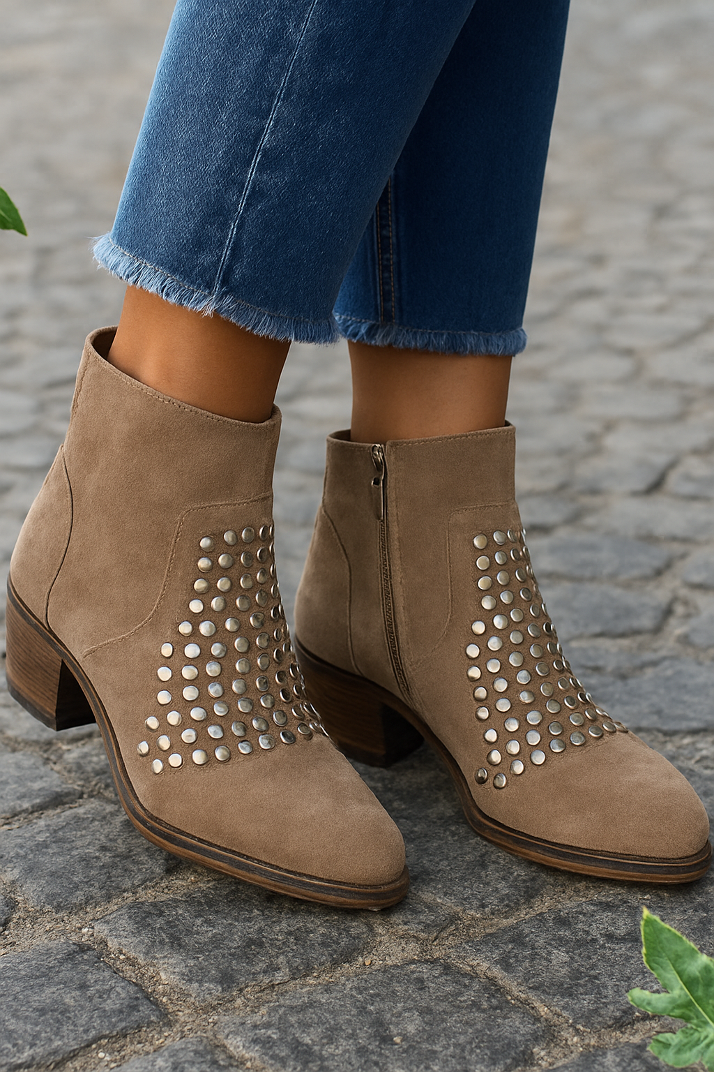 Delia | Studded Ankle Boots