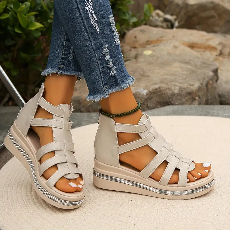 Clarissa | Rhinestone Comfort Sandals