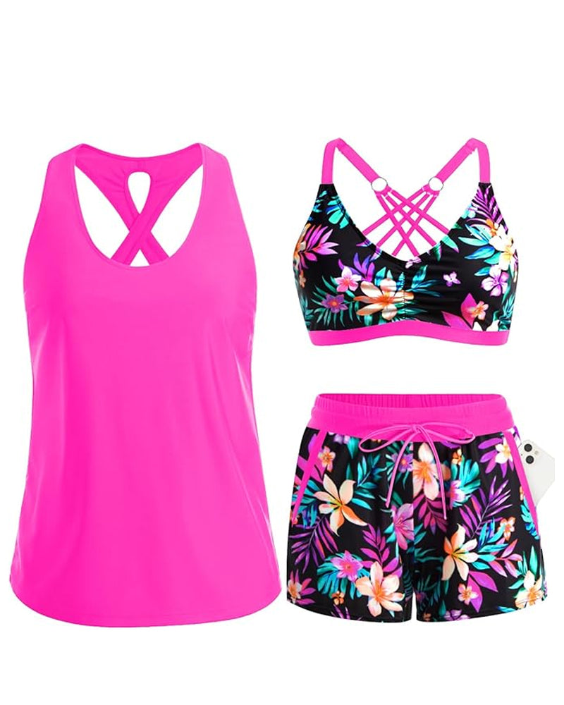 Maren | Three-Piece Tankini Swim Set