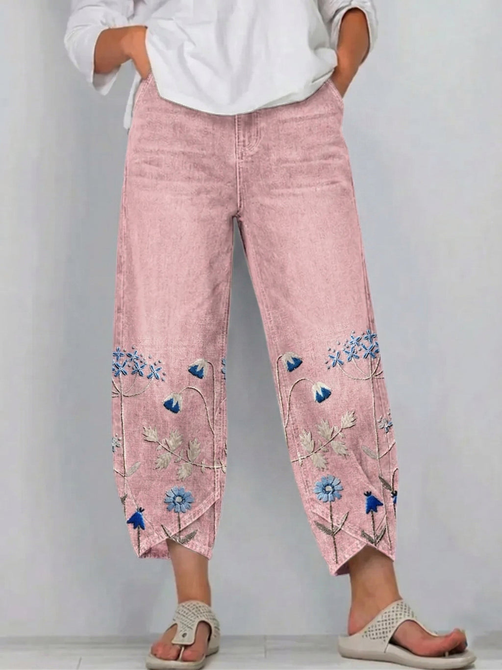 Hazel | Embroidered Casual Trousers