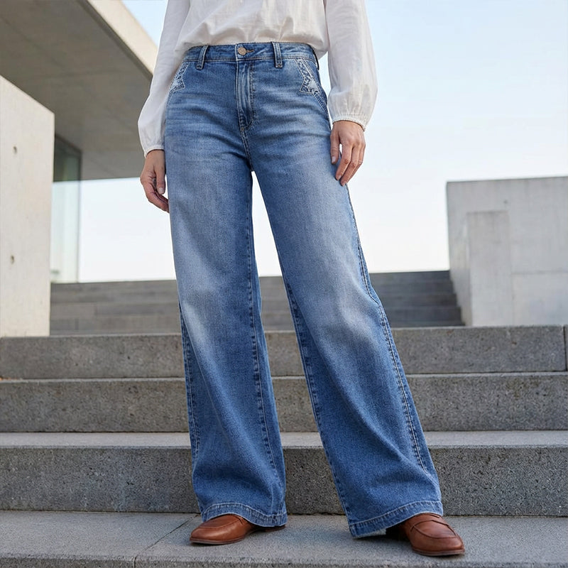 Camille | Retro High-Waisted Wide Jeans