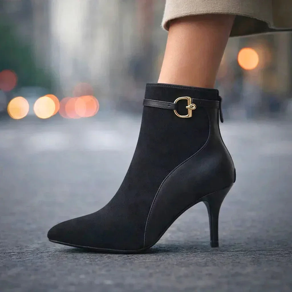 Elspeth | Two-Tone Heeled Boots