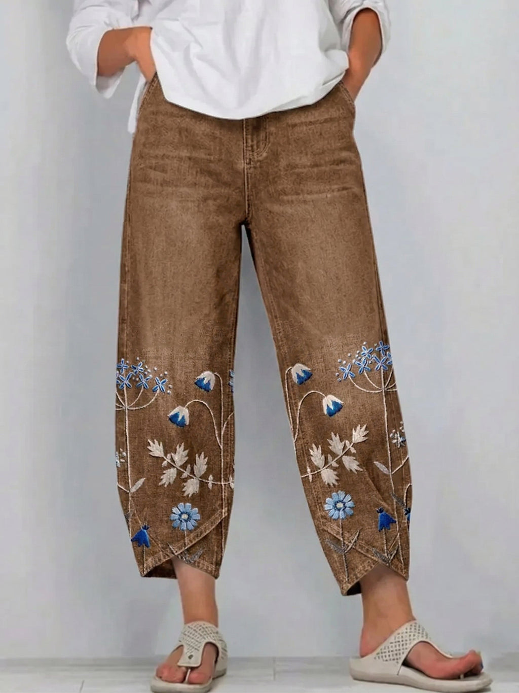 Hazel | Embroidered Casual Trousers